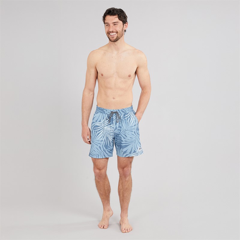 Hurley Shorts de bain Volley Tropic Ferns Homme Bleu/Brun