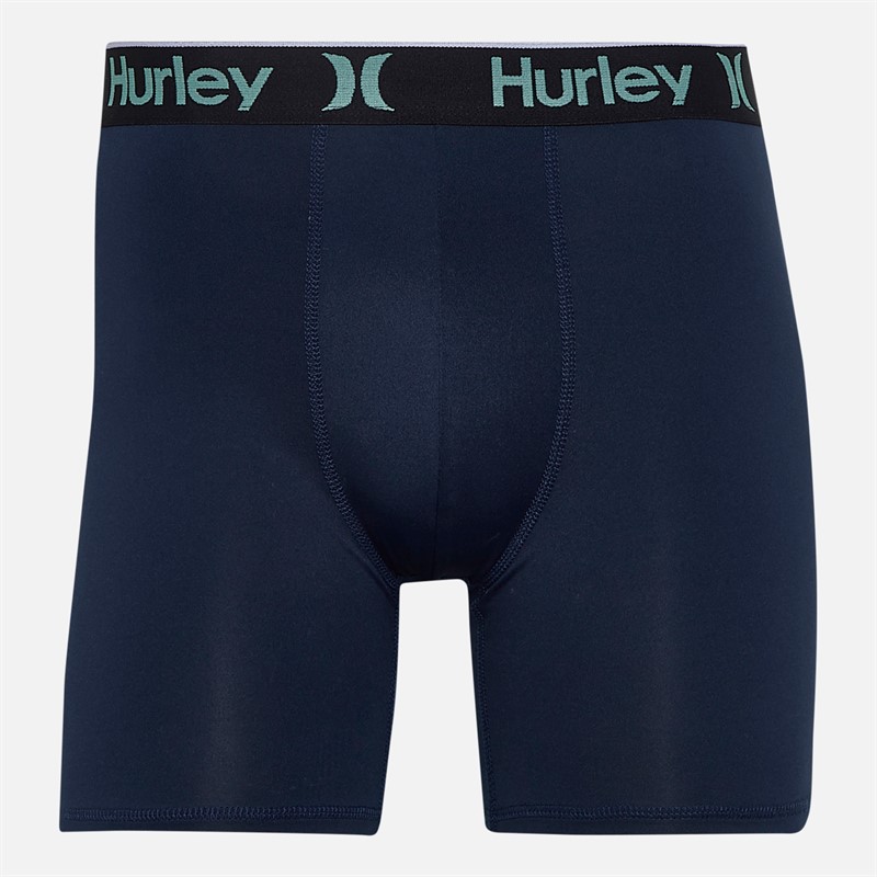 Hurley Mens Five Pack Boxer Briefs Green/Blue