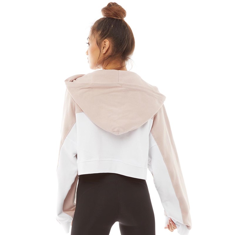 ivy park pink cropped hoodie