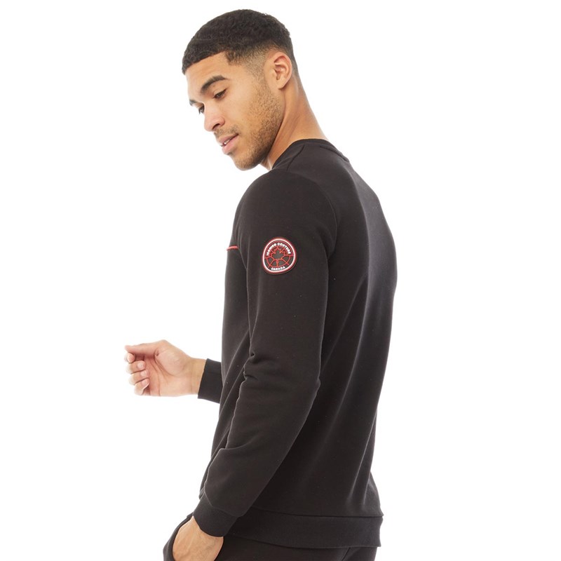 Iconico Couture Mens Explorer Crew Sweatshirt Black