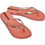 Ipanema Womens Glam Shimmer Flip Flops Rose Blush