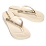 Ipanema Womens Mesh Wedge Tex Wedge Flip Flops Ivory