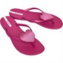 Ipanema Womens Maxi Heart Flip Flops Fuschia Dot
