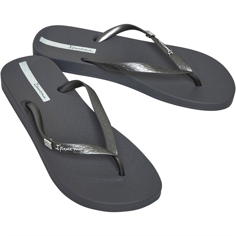 Ipanema Womens Anatomic Brazil Flip Flops Graphite