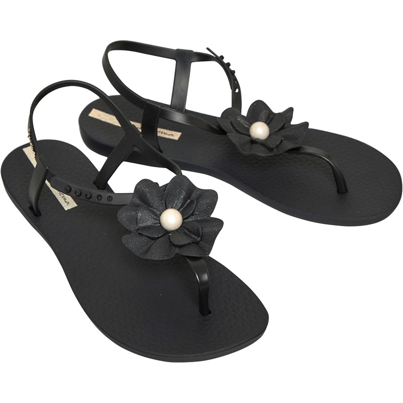 Ipanema Womens Flora Sandals Black Pearl