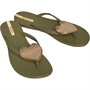 Ipanema Womens Maxi Heart Sandals Gold/Khaki Dots