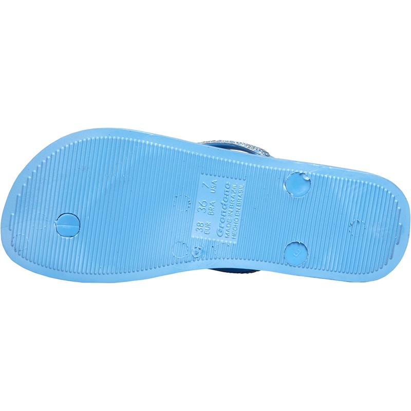 Ipanema Womens Anatomic Mesh Links Flip Flops Powder Blue