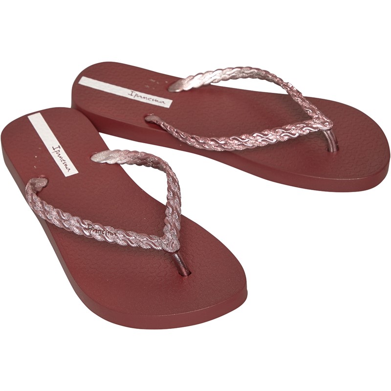 Ipanema Womens Exuberance Chrome Flip Flops Bronze