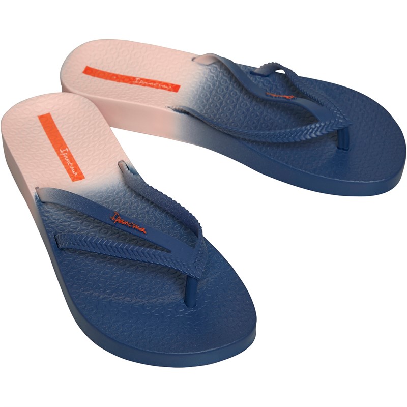 Ipanema Womens Bossa Soft Flip Flops Navy/Pink