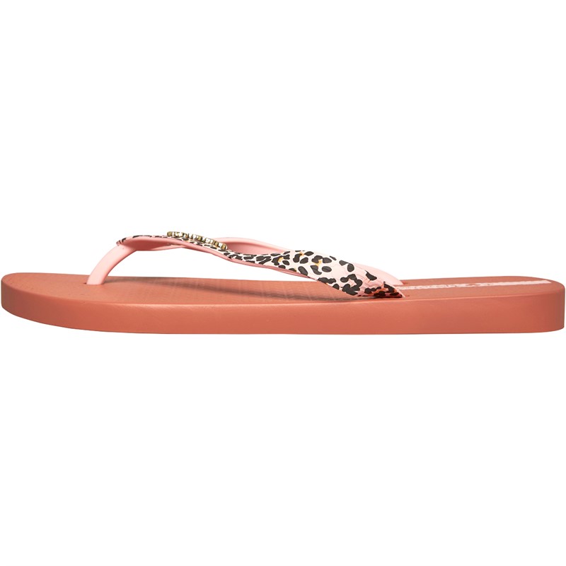 Ipanema Womens Duna Animal Flip Flops Blush