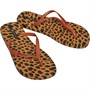 Ipanema Womens Animal Flip Flops Tan
