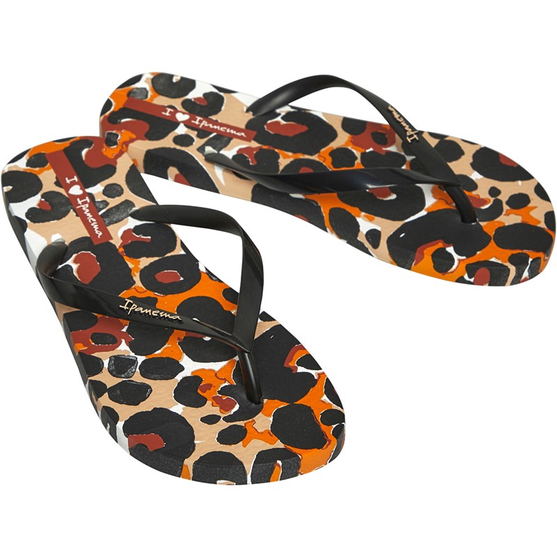 Buy Ipanema Womens Animal Flip Flops Black