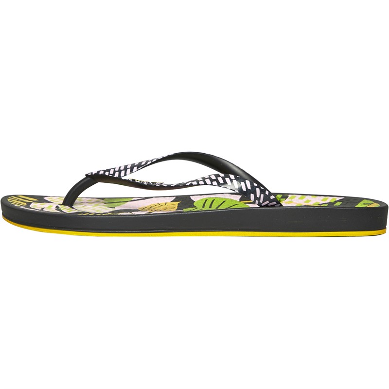 Ipanema Womens Anatomic Nature Art Flip Flops Black