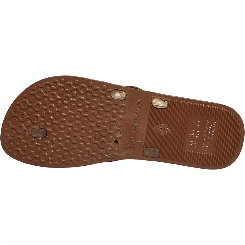 Ipanema Womens Bossa Soft Flip Flops Bronze