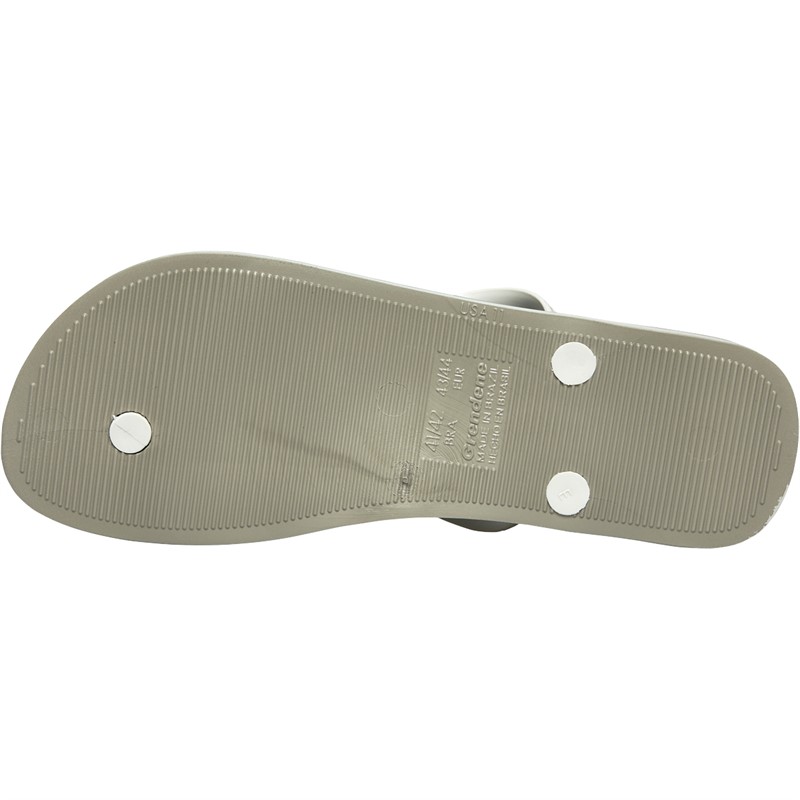 Ipanema Mens Classic Brazil Flip Flops Light Grey