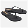 Ipanema Womens Power Glitter Flip Flops Black Glitter