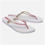 Ipanema Womens Power Glitter Flip Flops White Pink Glitter