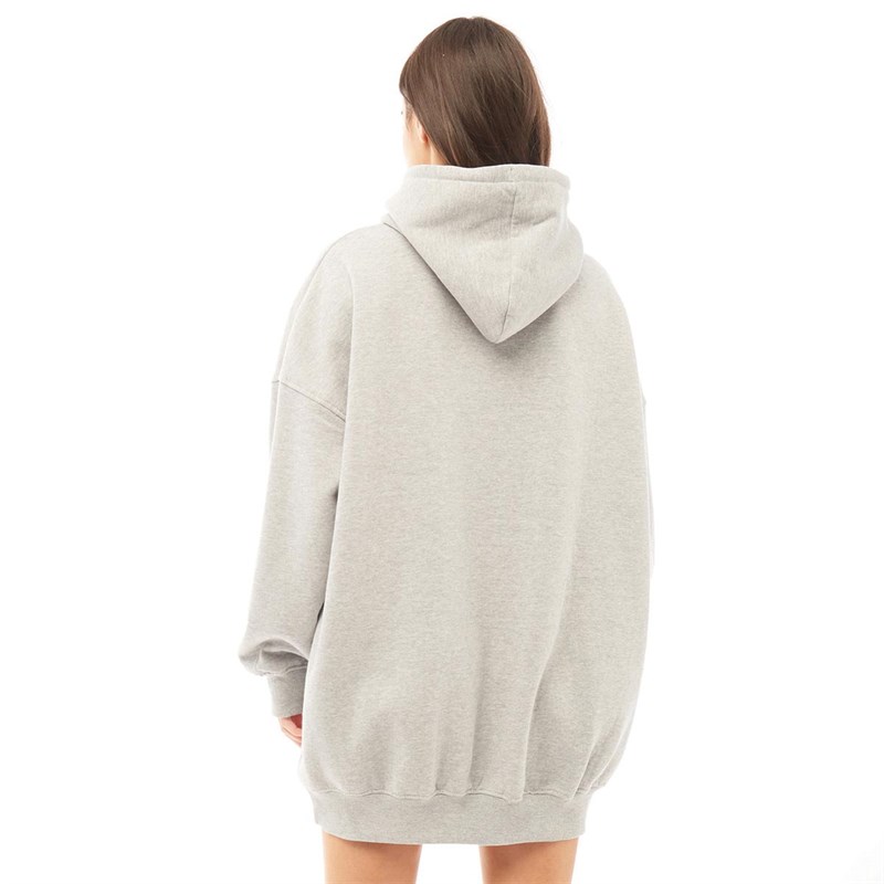 IL SARTO Womens Logo Hooded Dress Grey Marl