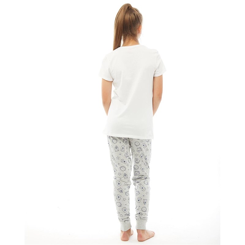 Disney Princess Girls Pyjama Set White