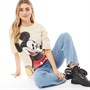 DiSNEY Damen Disney Mickey Slouch Freizeit Tops Sandbraun