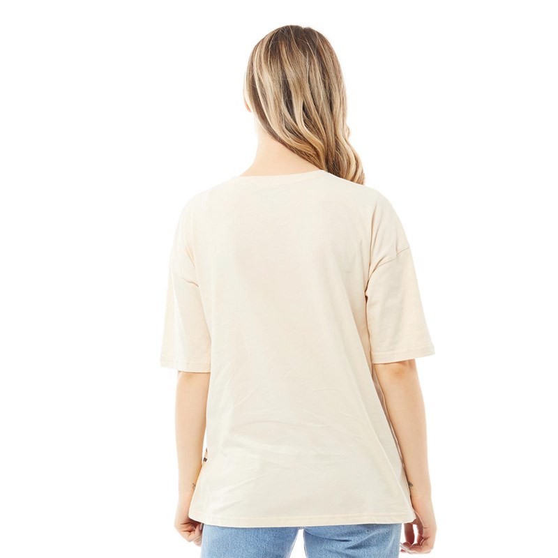 DiSNEY Damen Disney Mickey Slouch Freizeit Tops Sandbraun