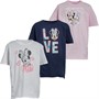 Disney Girls Minnie Mouse And Daisy Love Three Pack T-Shirts Light Pink/White/Navy