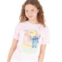 Disney Girls Lilo And Stitch Surf Club T-Shirt Light Pink