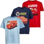 Disney Boys Lightening Mcqueen Three Pack T-Shirts Multi