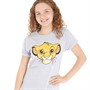 Disney Girls Lion King Simba T-Shirt Grey Marl