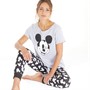 Disney Womens Mickey Cheeky Wink Basic Pyjama Set Multi