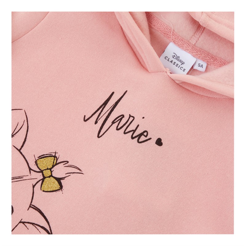 DiSNEY Dziewczęce Disney Marie Bluzy z kapturami Różowy