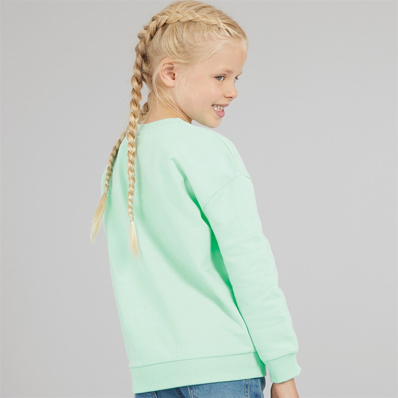 Disney Girls Sweatshirt Aqua Blue