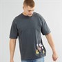 Disney Mens Mickey Relaxed T-Shirt Washed Black