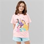 Disney Girls T-Shirt And Shorts Co-Ord Set Pink/Blue
