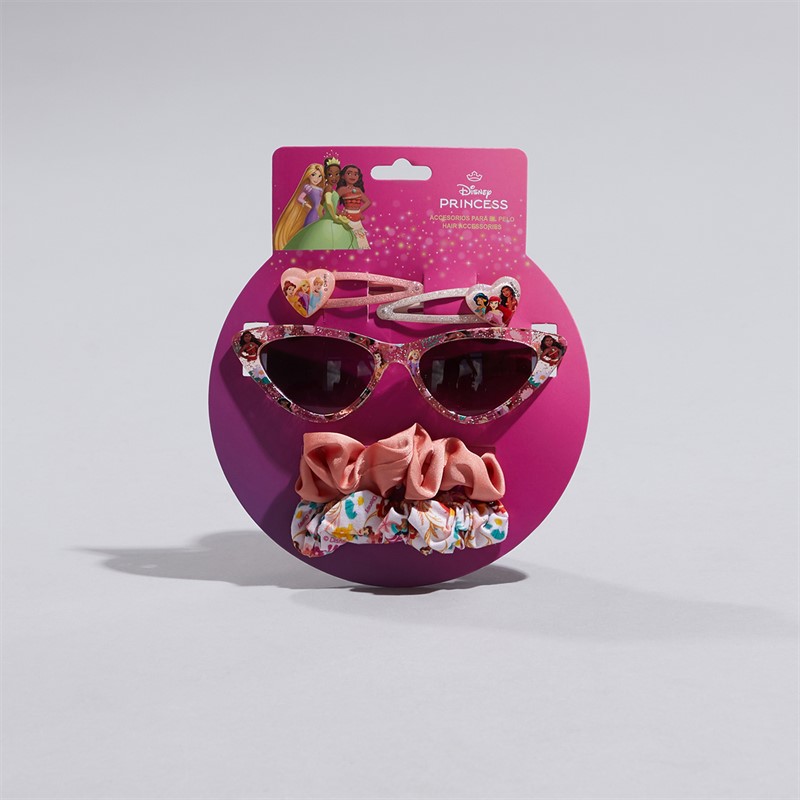 Disney Girls Princess Five Piece Sunglasses Scrunchie And Hair Clip Set Multi