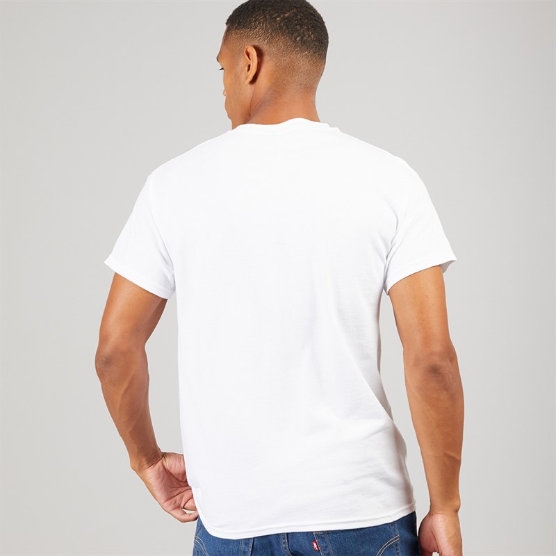Disney Mens Pizza T-Shirt White