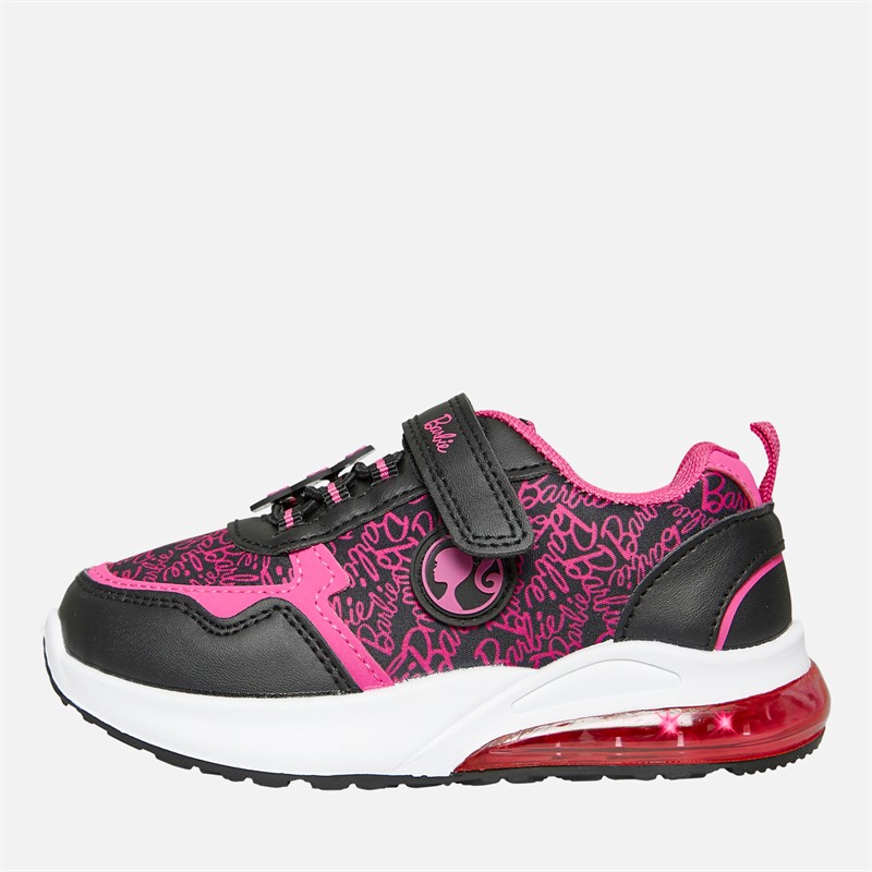 Barbie Infant Girls Light Up Trainers Pink/Black