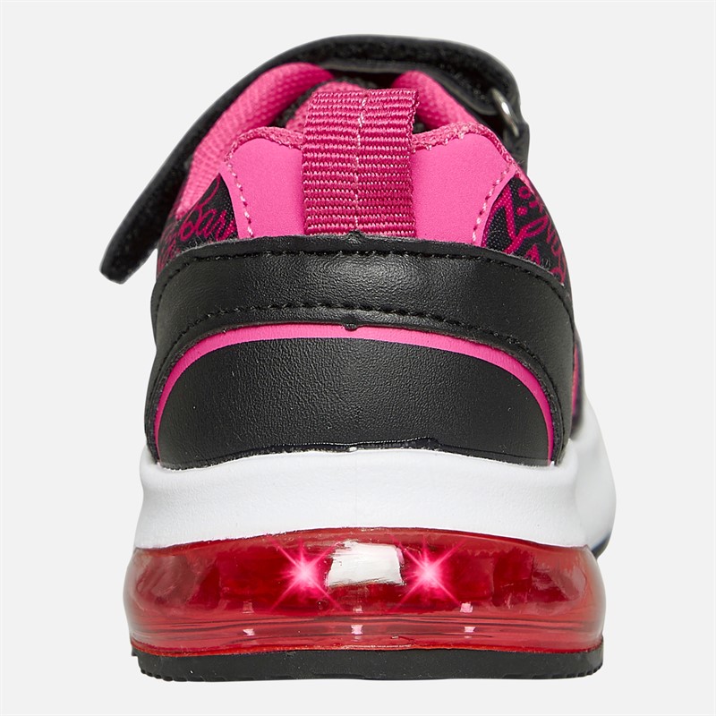 Barbie Infant Girls Light Up Trainers Pink/Black