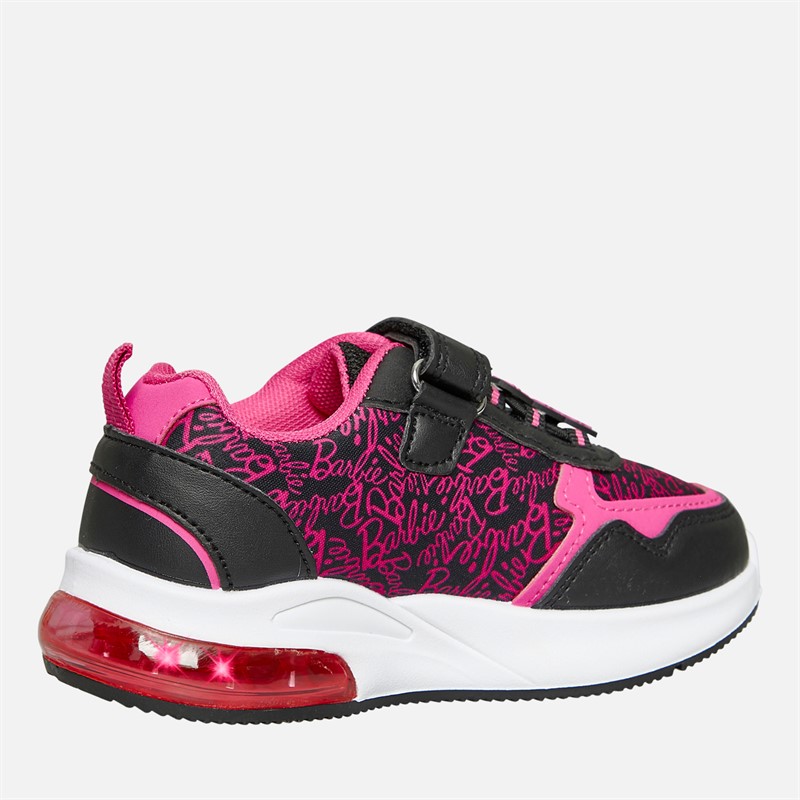 Barbie Infant Girls Light Up Trainers Pink/Black