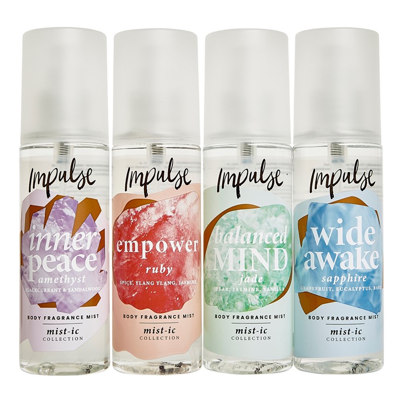 Impulse Womens Be Crystal Clear Body Mist Gift Set Multi