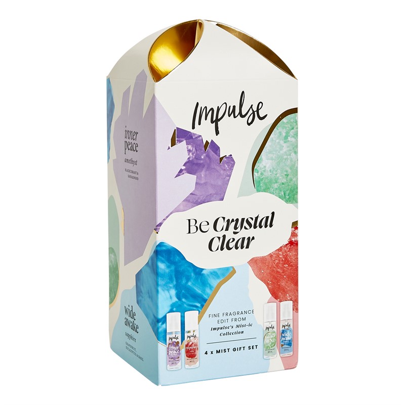 Impulse Womens Be Crystal Clear Body Mist Gift Set Multi