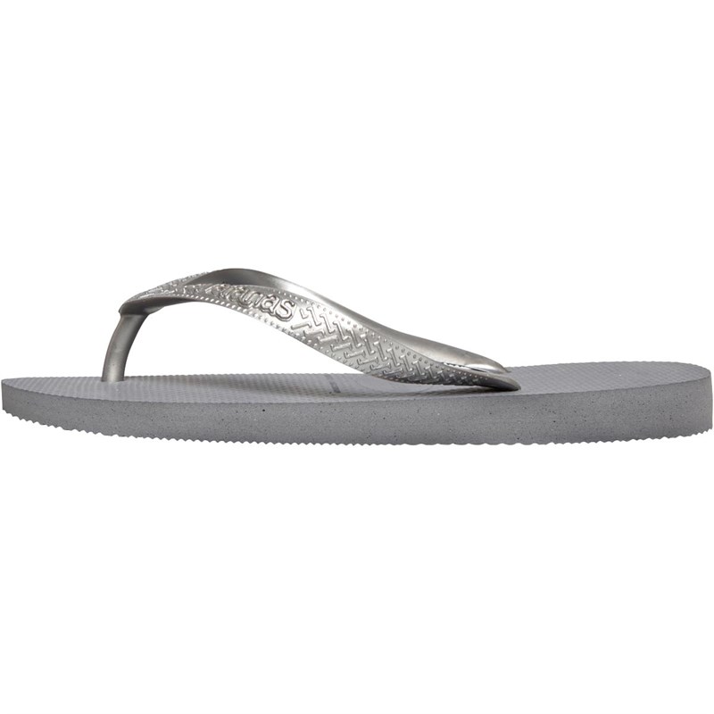 Havaianas Womens Top Tiras Flip Flops Steel Grey