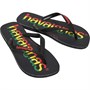 Havaianas Unisex Top Logomania Flip Flops Black/Black/Ruby Red