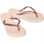 Havaianas Womens Slim Flatform Glitter Flip Flops Ballet Rose