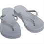 Havaianas Slim Flatform Glitter Flip Flops Ice Grey