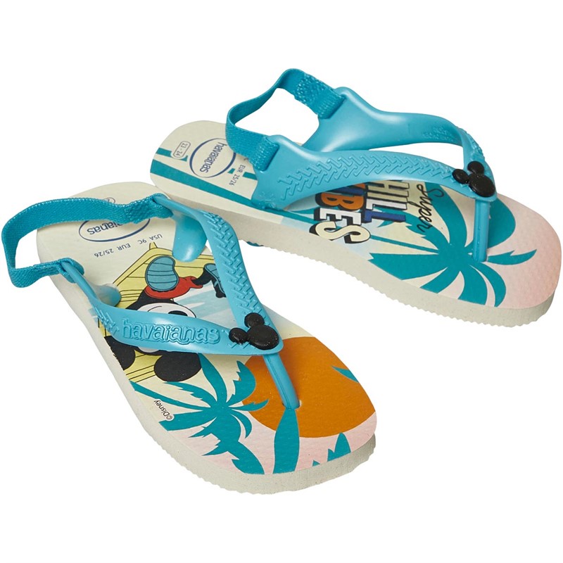 Havaianas Infants Disney Classics II Sandals Beige Straw/Blue