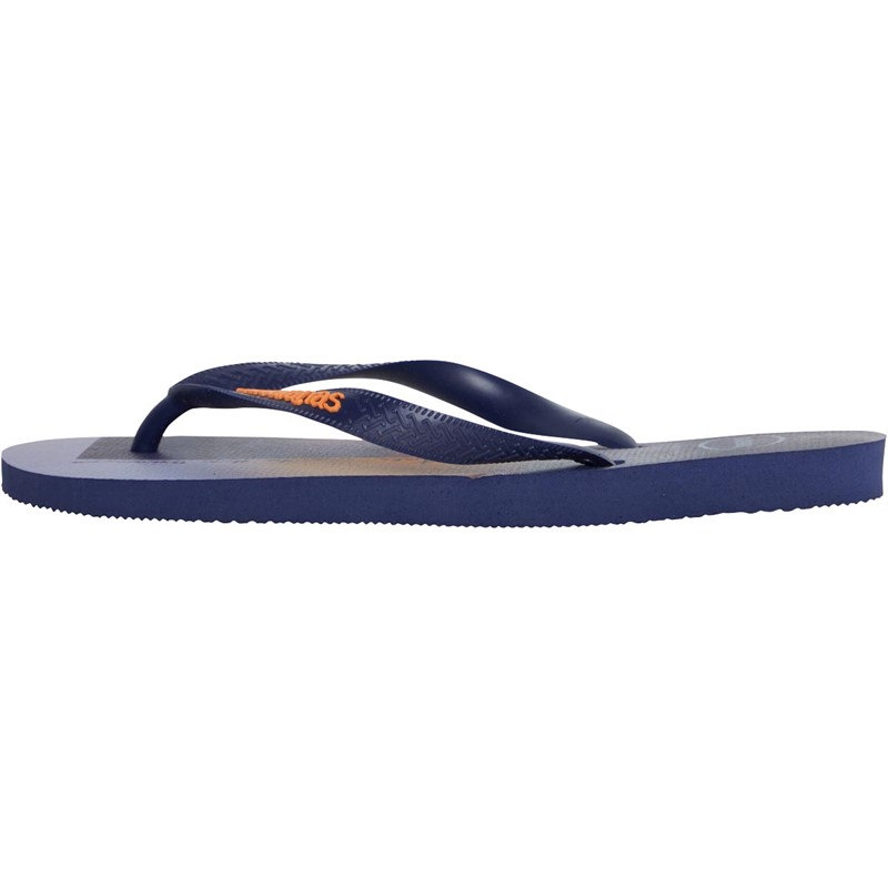 Havaianas Mens Hype Flip Flops Navy Blue/Navy Blue/Begonia Orange