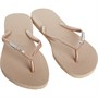 Havaianas Womens Slim Metal Logo And Crystal Flip Flops Rose Gold