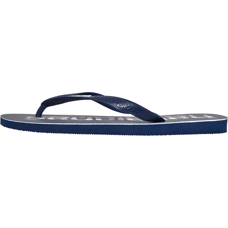 Havaianas Mens Top Logomania Flip Flops Navy Blue