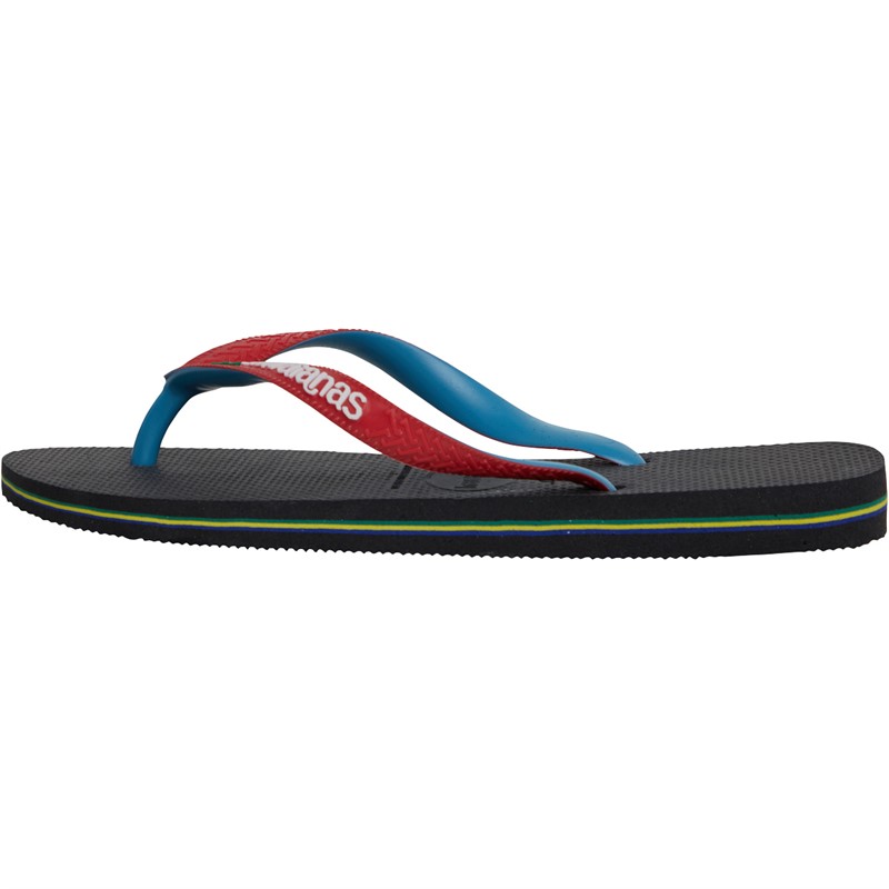 Havaianas Brasil Mix Flip Flops Black/Red Ruby